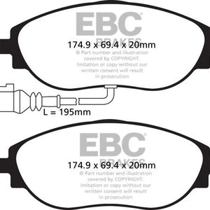 EBC Yellowstuff DP42089R - Brake Pads (Rear) 370mm for BMW M - Series G M2/M3/M4