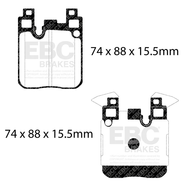 EBC Yellowstuff DP42089R - Brake Pads (Rear) 370mm for BMW M - Series G M2/M3/M4