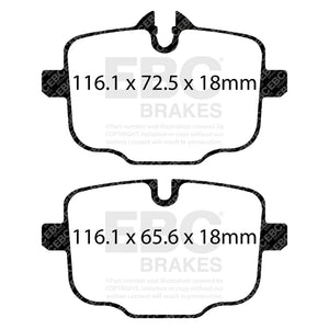 EBC Yellowstuff DP42089R - Brake Pads (Rear) 370mm for BMW M - Series G M2/M3/M4