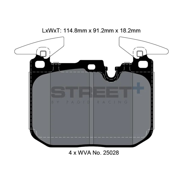 Pagid Street+ – Front Brake Pads for BMW 335I/340I (F30/F31)